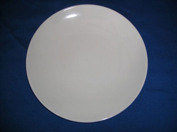 11" Traditional White Plate