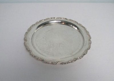 12″ Silver Round Tray