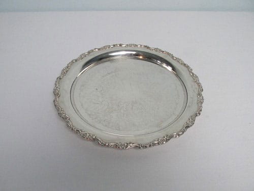 12" Silver Round Tray