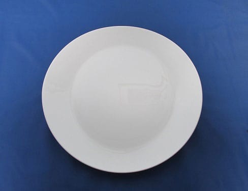 12" White Round Platter