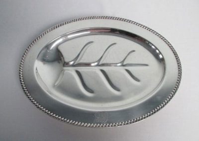 16″x12″ Silver Oval Tray