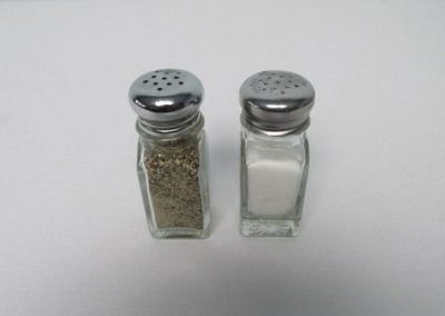 2 oz. Rectangular Glass Salt & Pepper Shakers