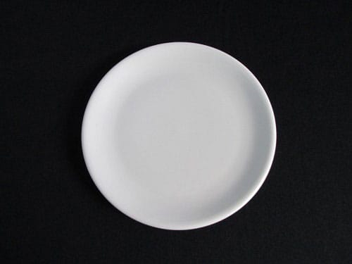 6" White Flat Plate