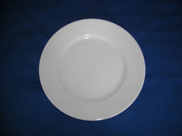7" Traditional White Plate