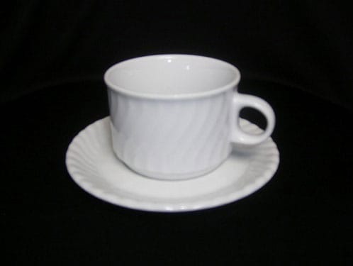 6 oz. White Cup & Saucer